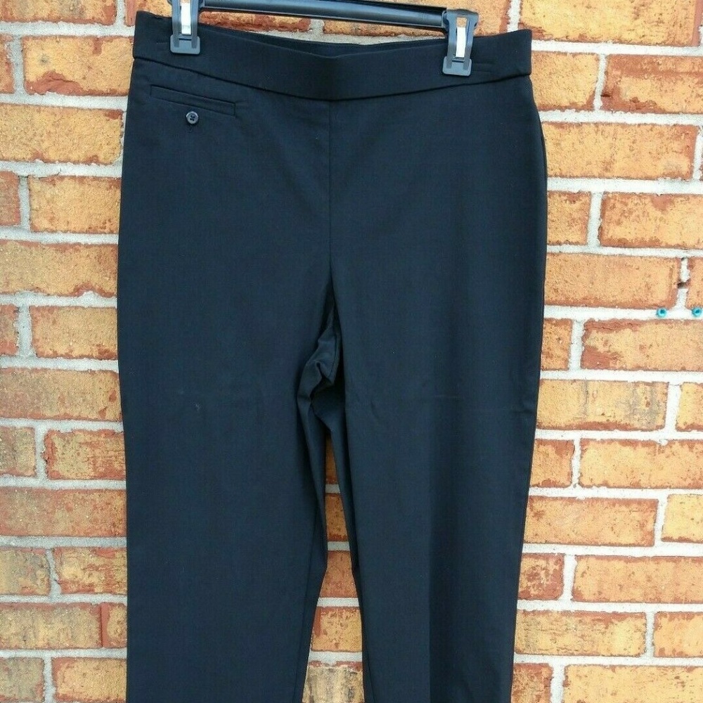 Sag Harbor Stretch Black Business Dress Pants 8-S